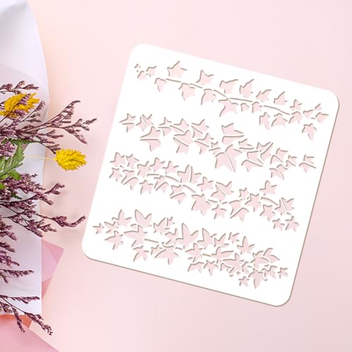 FINGERINSPIRE Ivy Border Painting Stencil 30x30cm Reusable Ivy Vines Painting Template Vine Border Drawing Plant Theme Craft Stencil for Wall Wood DIY Home Decoration - Image 3