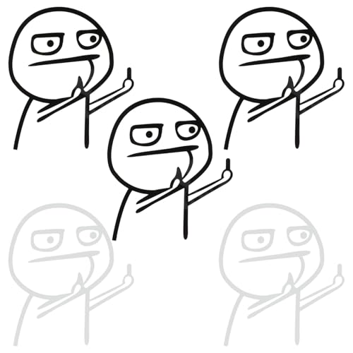 OUNONA Adesivo per auto, divertente, 15 cm, motivo dito medio, per auto, impermeabile, per paraurti, lunotto posteriore