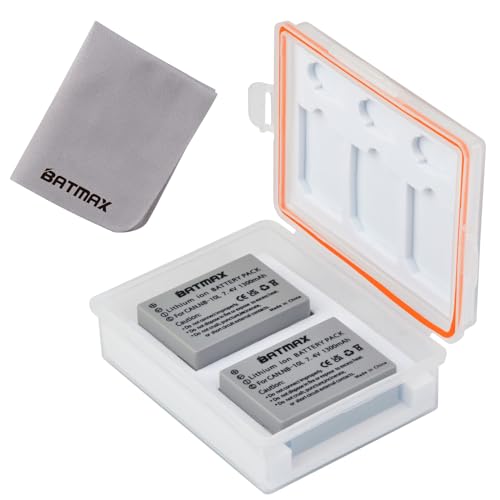 Image of Batmax 2 Packs NB-10L NB10L Battery Canon PowerShot G1 X, G3 X, G15, G16, SX40 HS, SX50 HS, SX60 HS Camera