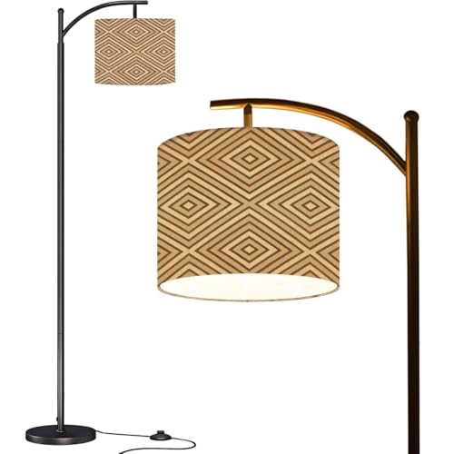 Arc Floor Lamp Brown wood texture wall vertical Realistic dark