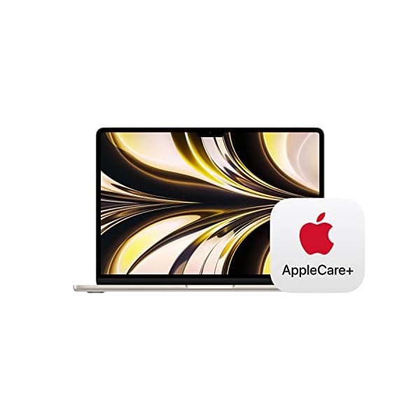 Apple 2022 MacBook Air Laptop with M2 chip: 13.6-inch Liquid Retina Display, 8GB RAM, 256GB SSD Storage; Starlight with AppleCare+ (3 Years)