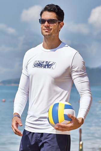 Image of Mens UPF 50+ Rash Guard Quick Dry Lightweight Summer UV Sun Protection Long Sleeve Swim Shirt (S-XXL)