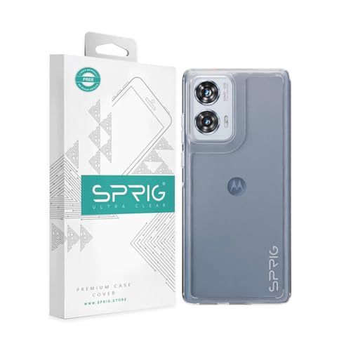 Image of SPRIG Compatible with Moto G96 FusionCrystal Back Cover Drop Tested Shock Proof Mobile Case for Men, Women, Boys and Girls with Camera Protection (Transparent)