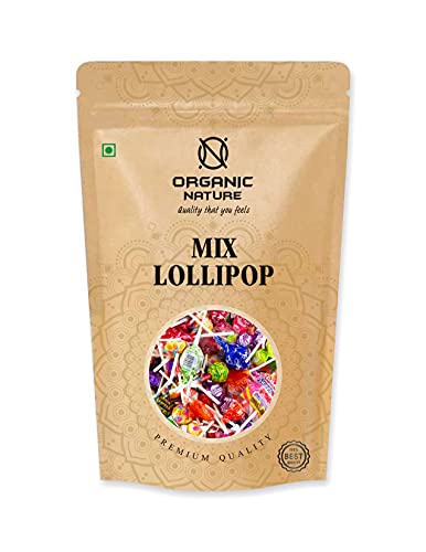 - Organic Nature Mix Lolipop Big Size (Mango,Litchi,Orange, Pineapple, strawbeery) Lolipop | Flavour Candies Lolipop | loli pop Candy (Pack of 1 kg)…