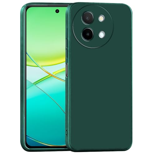 Image of Back Cover for Vivo Y38 5G / Y58 5G | Full Camera Protection | Premium Liquid Silicon Case | Flexible Bumper Case for Vivo Y38 5G / Y58 5G (Green)