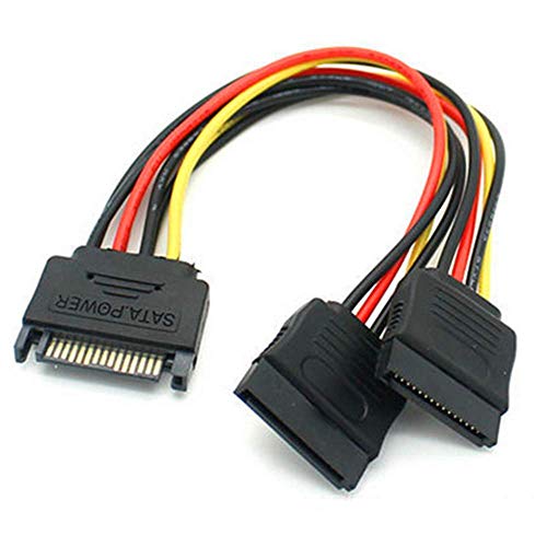 Cable Adaptador de Poder SATA 15 pines con Y-Splitter 20 cm