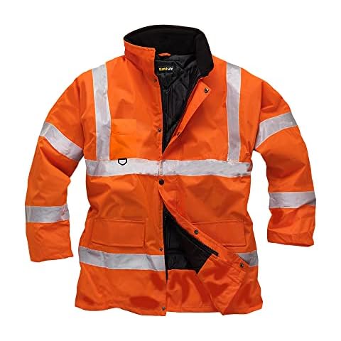 StandSafe Reflective High Visibility Hi-Vis Parka Jacket, Orange, M Cover