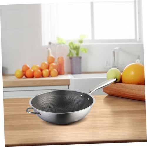 Wok de Acero Inoxidable SHOWERORO con Mango Doble miniatura 4