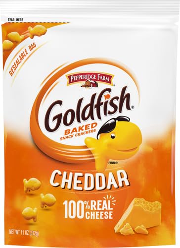 Pepperidge Farm Goldfish Cheddar Crackers, Snack Crackers, 11 Oz. Resealable Bag