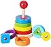 Produktbild Ponangaga Holzbausteine Stapelspielzeug Sortier Regenbogenstapler Montessori Pädagogisches Stapelturm Holz Ringpyramide Lernen von Geometrischen Lernspielzeug, für Junge Mädchen und Babys