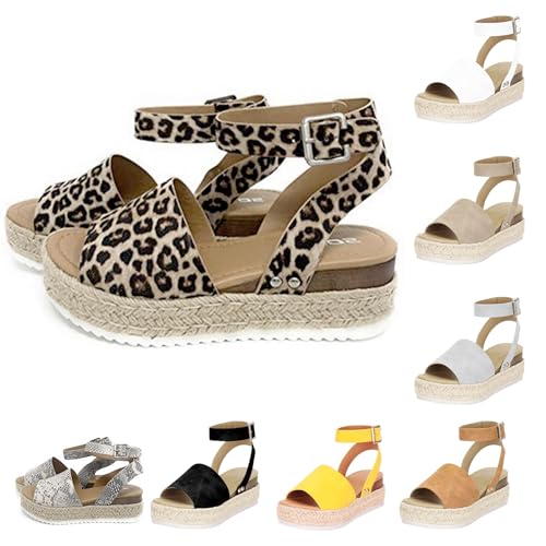 Platform Sandals Women Dressy 2025 Summer Open Toe Buckle Ankle Strap Wedge Sandals Comfortable Arch Support Wedge Sandals3