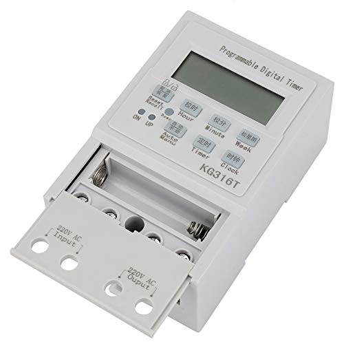 Minuterie numérique programmable AC 220V 30A Lot de 2 interrupteurs avec écran LCD - 6