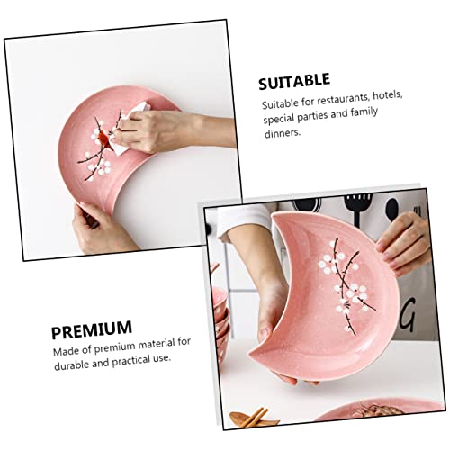 Platos creativos luna 2 piezas estilo japonés cerámica miniatura 2