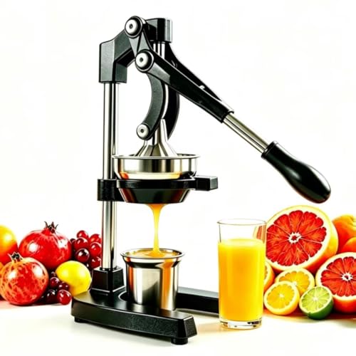 Commercial Cast Iron Juicer,Heavy-Duty Manual Juicer hand press,Professional Citrus Juicer with Stainless Steel Cup,hand press Juicer for Bartenders,Juice Lovers & Health Enthusiasts,Easy to Clean by SVRXAHJG - Used condition - US$42.33