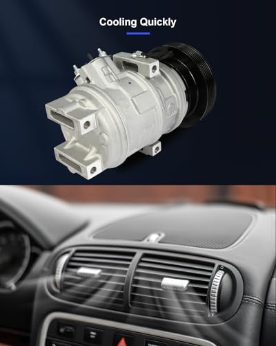 Image of ECCPP AC Compressor Fit for Acura MDX for Honda Odyssey Pilot 1999-2004 | Fast Cooling 6 Grooves Air Conditioning Compressor 10S20C