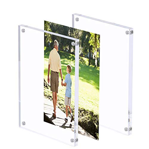 image for JUOIFIP 3 Pack 8x10 Acrylic Photo Frame, Clear Double Sided Magnetic P