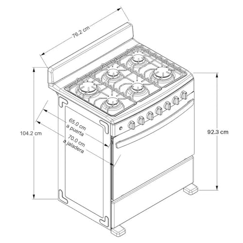 La mejor comparación de Estufa de 30 Pulgadas los mejores 10. 9 Estufa de 30 Pulgadas marca Acros (3)