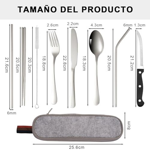 La mejor comparación de Cubiertos portatiles los más recomendados. 17 Imagen adicional