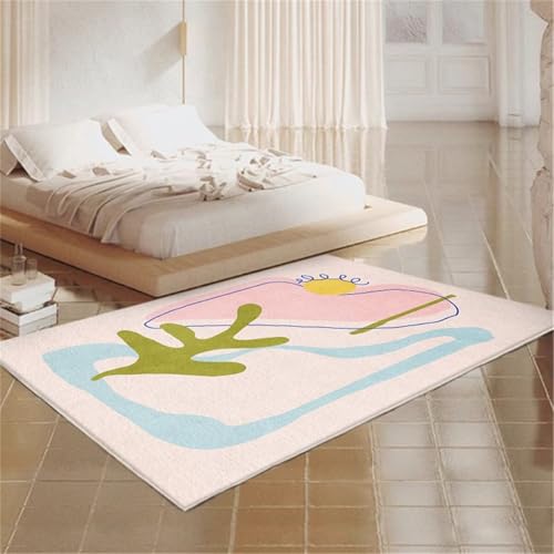 Descente de lit chambre style moderne 180X280CM tapis grand format géométrique - 2