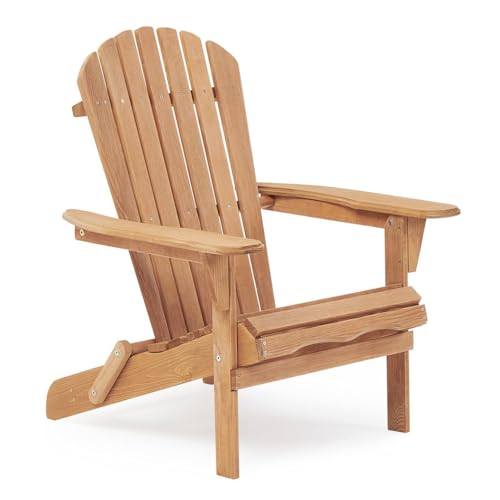 LANGWEI Wood,Silla De Patio Plegable Adirondack