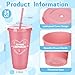 Meanplan 24 Pcs School Counselor Gifts Bulk 24 oz Plastic Tumbler with Lids and Straws Thank You Cups Travel Mugs Inspirational School Teacher Appreciation Week Gifts for Women Men