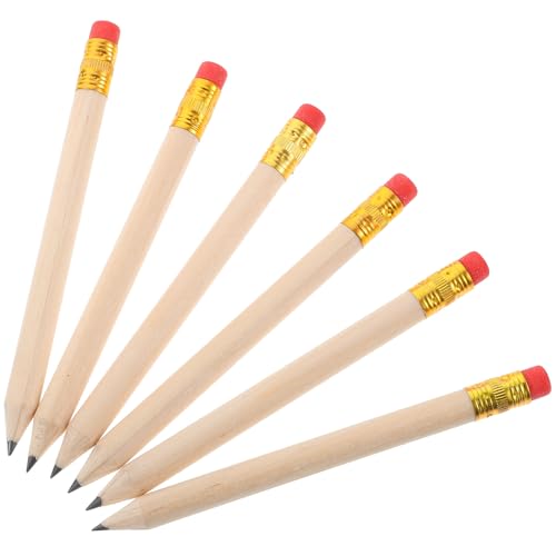 50 lápices de golf de madera con borrador rojo miniatura 1
