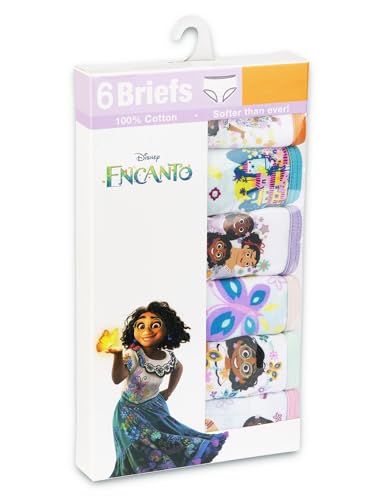 Girls' Disney Encanto 6-Pack Panties 100% Cotton Sizes 2T 3T 4T Mirabel Stretch2