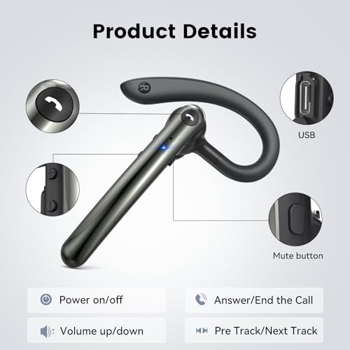 Oreillette Bluetooth réduction de bruit active double micro et connexion multipoint - 7