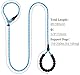 TagME Retrieverleine mit Zugstopp,Reflektierende Seilleine 185 cm Moxonleine,Weicher gepolsterter Griff,12mm für Große Hunde,Blau