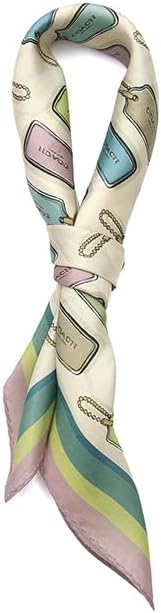 COACH womens Leather Hang Tag Printed Silk Bandana - Image 2