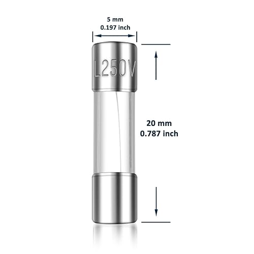 Miniatura 4 de 150 piezas de 15 valores de tubo de vidrio de soplado rápido Kit surtido 250V 0.197x0.787 in 0.1A, 0.2A, 0.5A, 1A, 2A, 3A, 4A, 5A, 6A, 8A, 10A, 15A,