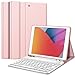 Produktbild FINTIE Tastatur Hülle für iPad 10.2 Zoll (9/8/ 7 Generation - 2021/2020/2019), Schutzhülle mit TPU Rückschale, Pencil Halter und magnetisch Abnehmbarer Tastatur mit QWERTZ Layout, Roségold
