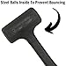 Teng Tools 1 Pound Black Rubber Soft Face Non Sparking/Marring Dead Blow Hammer - HMDH45, Silver, 45mm