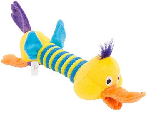 leo.toys Hundespielzeug Edda Ente, Körpermitte aus robustem Seil, 2 Quietscher Cover