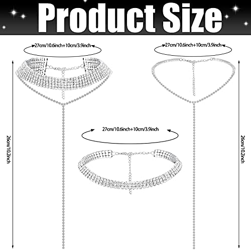 Hicarer 9 Pcs Rhinestone Jewelry Set for Women Rhinestone Necklace Bracelet Bangle Earring for Wedding Bride Party Accessory2