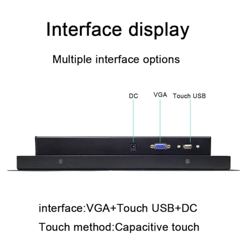 Image of 1pc 15 Inch Industrial Monitor VGA HDMI DVI USB with Capacitive Touch Screen Waterproof and Dustproof Tablet Display 1024 * 768(VGA)