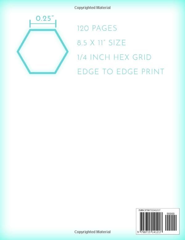 Ochem Notebook: Haxagon Graph Paper for Organic Chemistry ; 120 Large Hex Grid Pages ; Biochemistry Student Drafting Notepad ; White Cover (Organic Chemistry Notebook) image 3