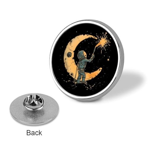Moon Maintenance Welder Cute Lapel Brooch Pins Fashion Metal Hats Jackets Pins Bag Accessories Gifts Round3