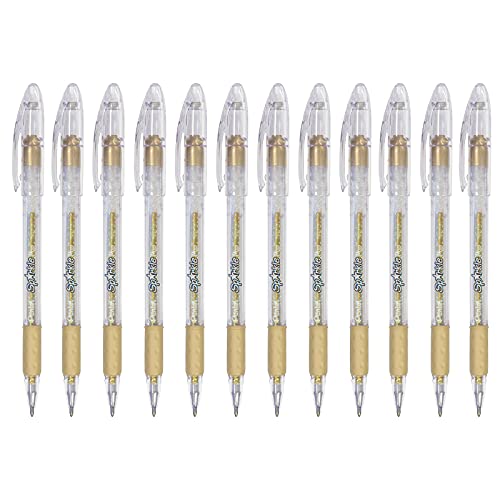 Pentel Sparkle Pop Metallic Gel Pen, (1.0Mm) Bold Line, Gold - K91-Dx #TOP10