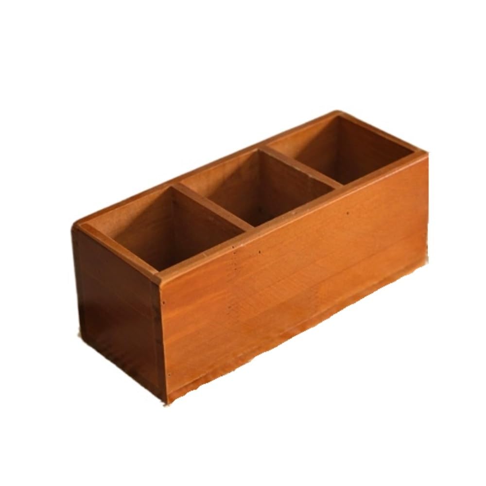 Stifteköcher Stifte Halter Dreistufiger Stifthalter Aus Holz, Geeignet For Zuhause, Schule Und Büro Schreibtisch-Organizer