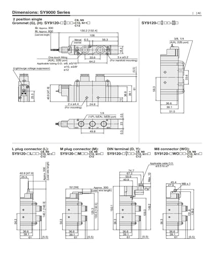 Électrovanne SY9120-4DD-02 SMC série SY9000 pour automatisme - 6