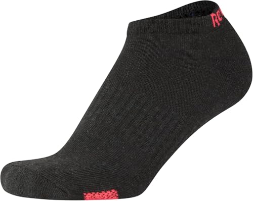 Image of Reebok Womens No Show Socks Moisture Wicking Cushioned Low Cut Socks 6 Pack