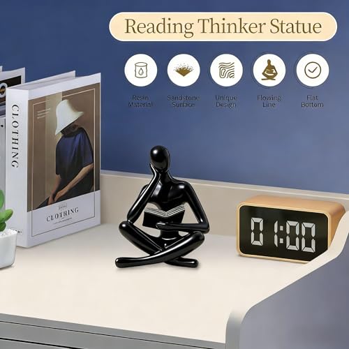 Figura Decorativa Estatua Pensador Arte Abstracto Negra miniatura 5