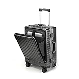 diwolor Carry On Suitcases with Front Pocket,Carry-On Luggage with Aluminum Frame,Hardside USB Charging Port Luggage,3 TSA Lock Suitcase