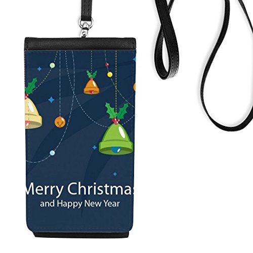 Porte-monnaie téléphone de Noël suspendu en cuir pour ranger cartes et smartphone