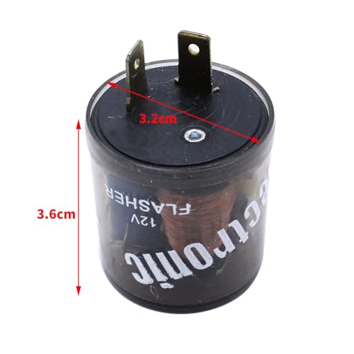 Relé intermitente LED de 2 pines EF32 de 12V y 20A para luz de señal de coche pack de 2 unidades 6
