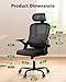 Kensaker Ergonomic Mesh Office Chair, High Back Home Desk Chair with Flip-up 3D Armrests, Lumbar Support, Adjustable Headrest, Swivel Computer Task Chair for Home, Office, Work, Student