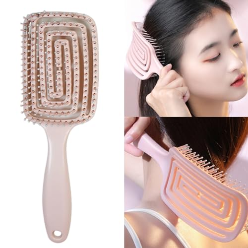 Peine masajeador antiestático para cabello púrpura miniatura 2