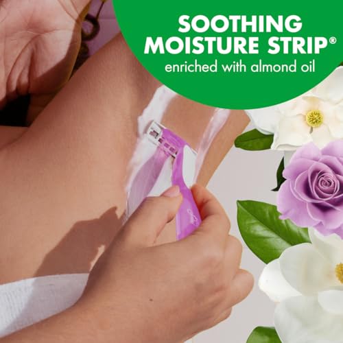 BIC Soleil Escape Women's Disposable Razors, 3 Blades for a Comfortable Shave, Pack of Rose and Magnolia Scented Handle Shaving Razors for Women, 3 Count - Image 5