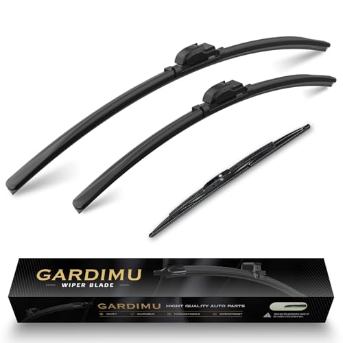 Image of Front and Rear Windshield Wipers for GMC Acadia 2017-2023 | Quiet and Streak-Free Front and Back Wiper Blades Assembly All-Season OEM Automotive Replacement Accessories